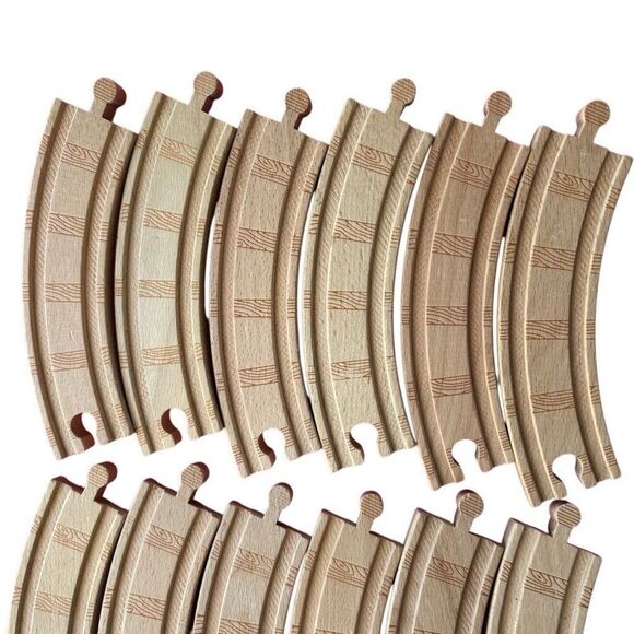 Thomas & Friends Lot Of 12 6” Curved Train Track Pieces - Picture 3 of 4
